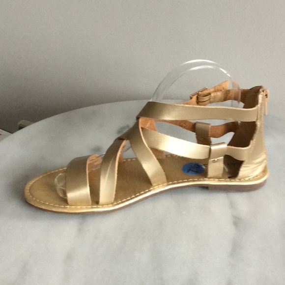RAMPAGE SHELDON GLADIATOR GOLD LEATHER SANDALS 7,5 - Picture 2 of 8